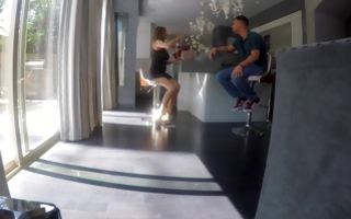 Hot nanny Nina North is interviewed by raunchy daddy in amateur porn