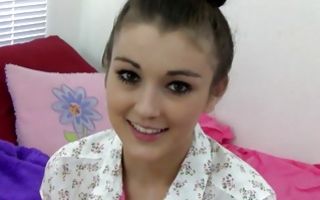 Horny teen Ex-GF nicely using dildo to reach orgasm