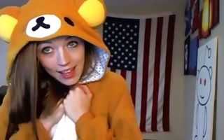 Incredibly hot girlfriend in seductive glasses shows her favorite toy